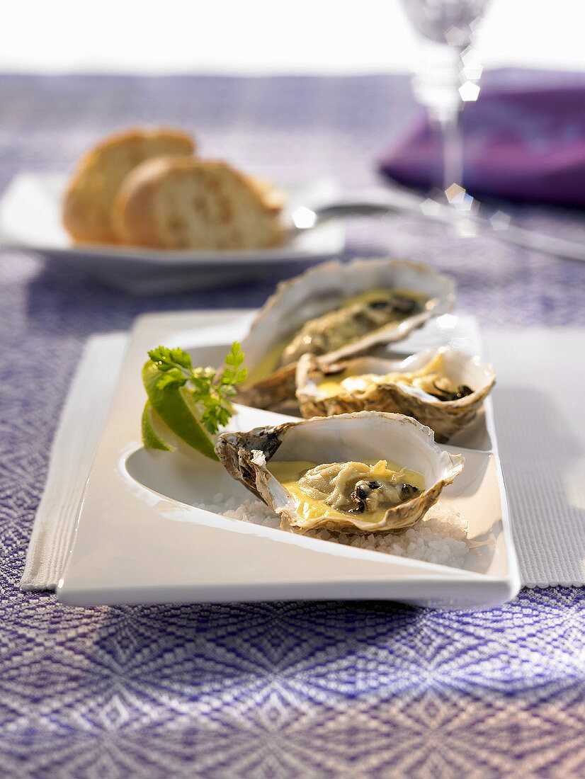 Oysters au gratin