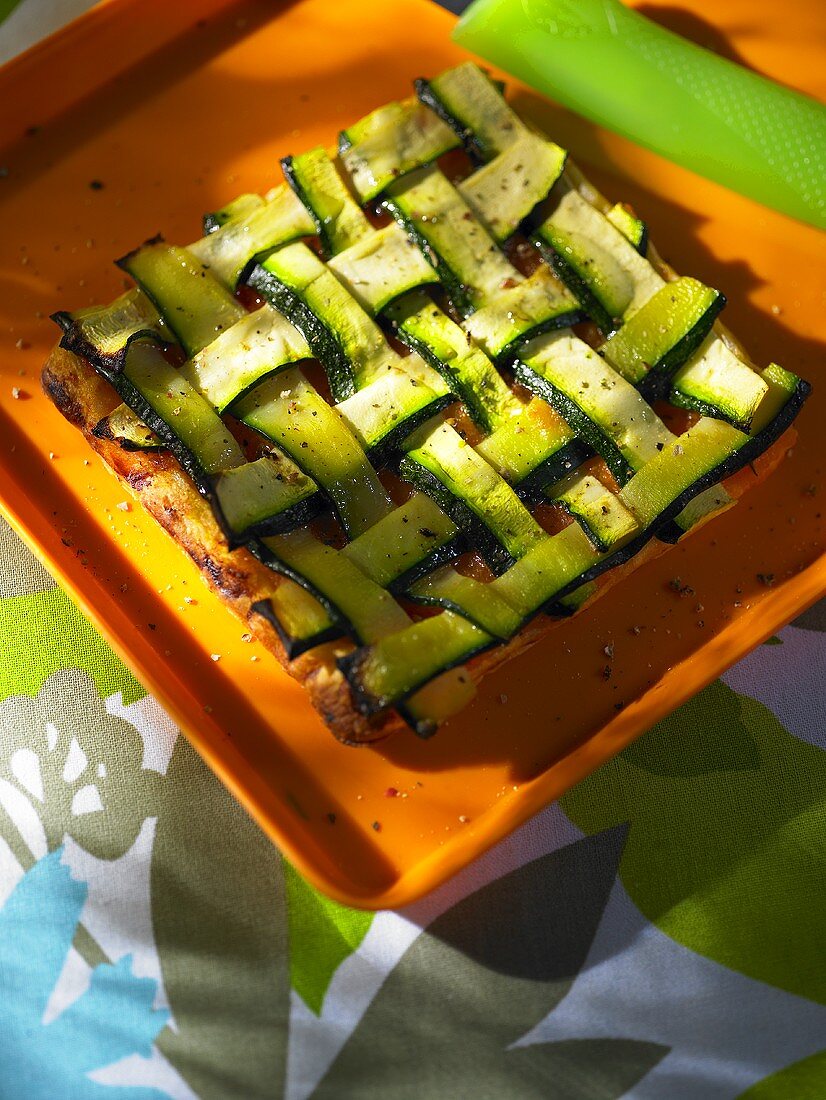 Eine Zucchini-Tarte