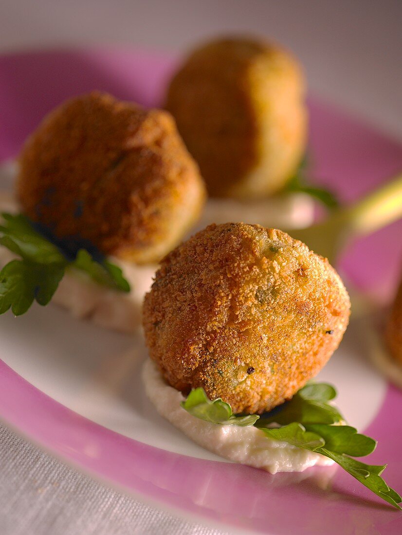 Deep-fried cod balls