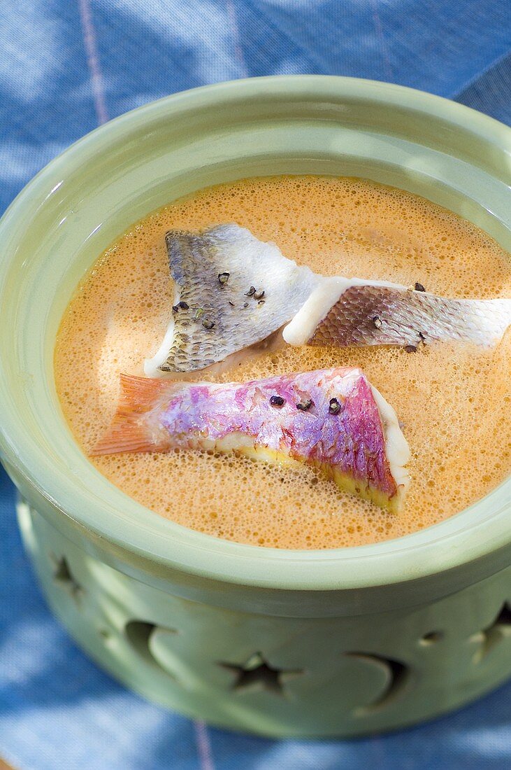 Fish soup with porgy, sea bream and red mullet (Morocco)