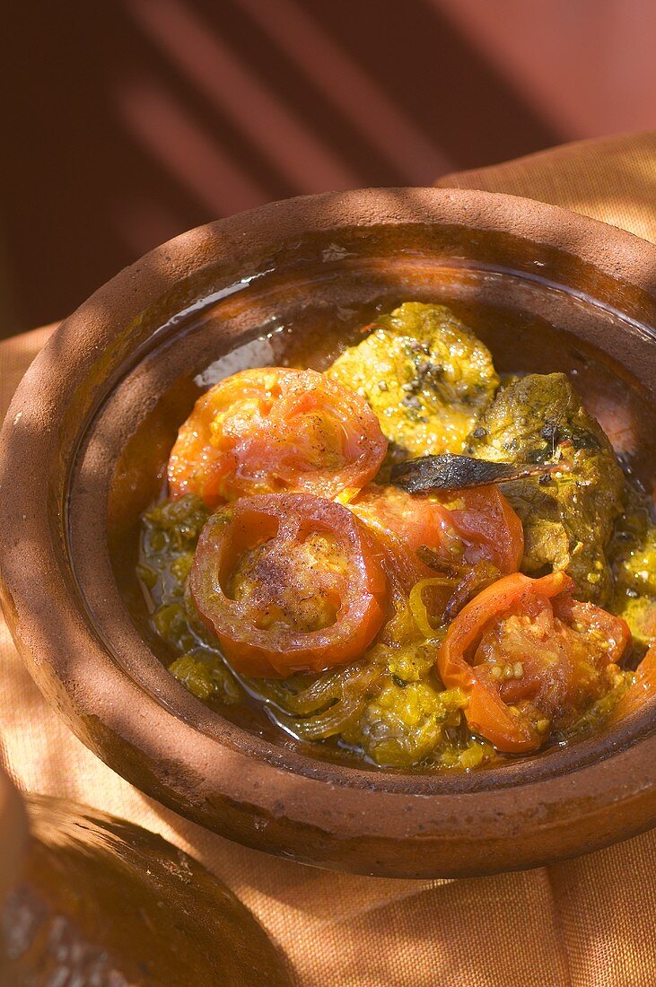 Lamb tajine with caramelised onions and tomatoes