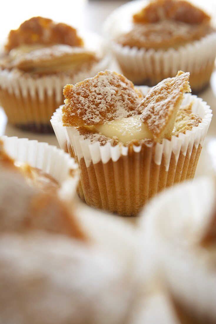 Muffins mit Vanillecreme