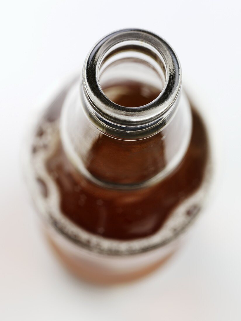 An opened bottle of ale