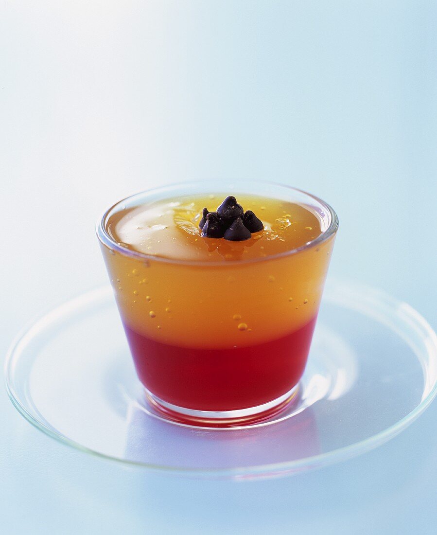 A glass of cranberry and honey jelly