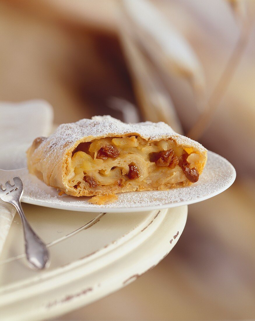 A piece of apple strudel