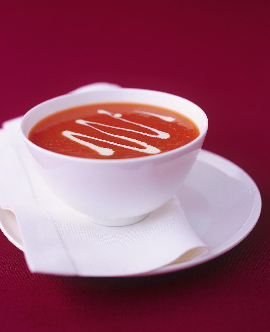 Tomato soup with cream