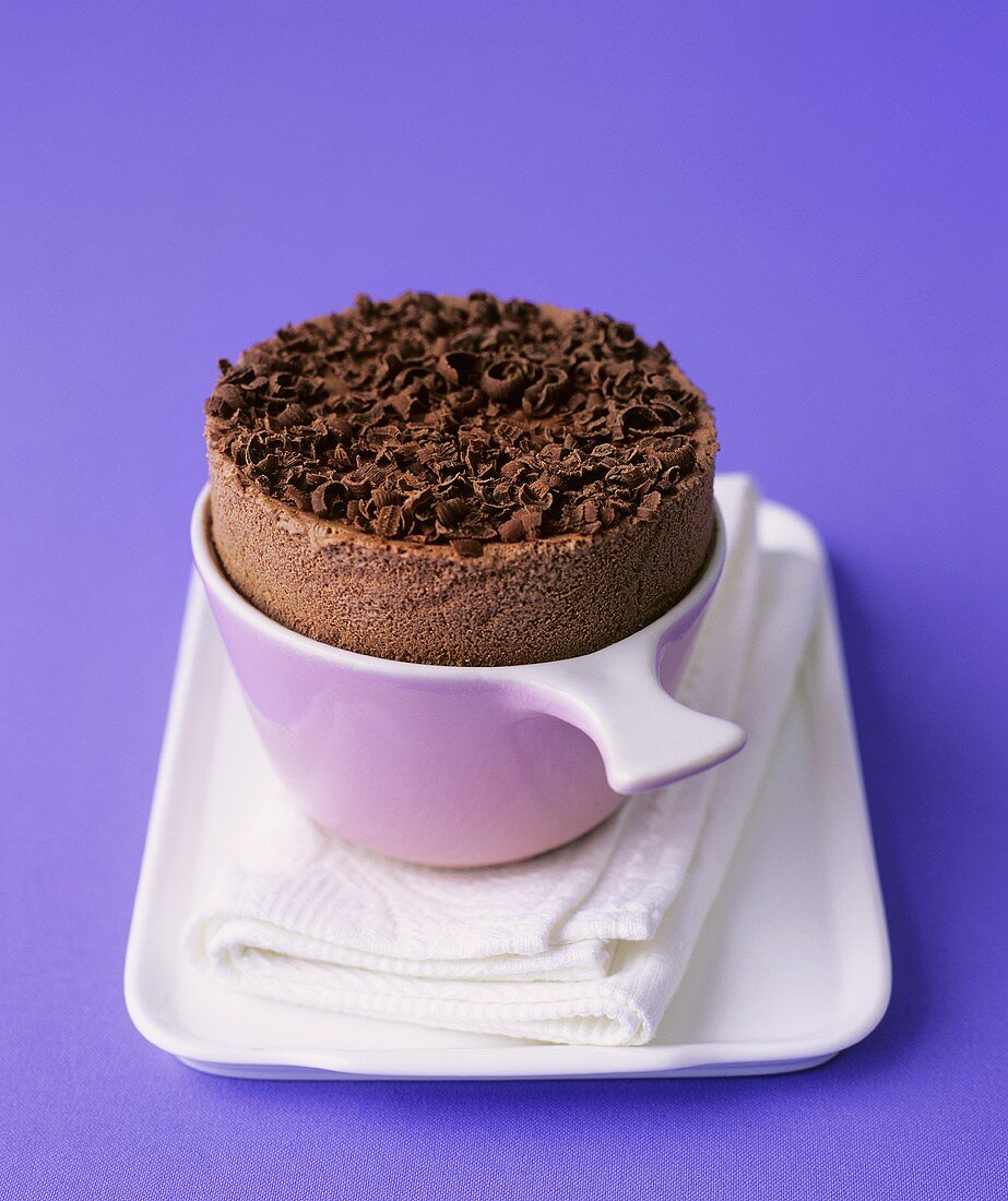 Chocolate ice cream soufflé