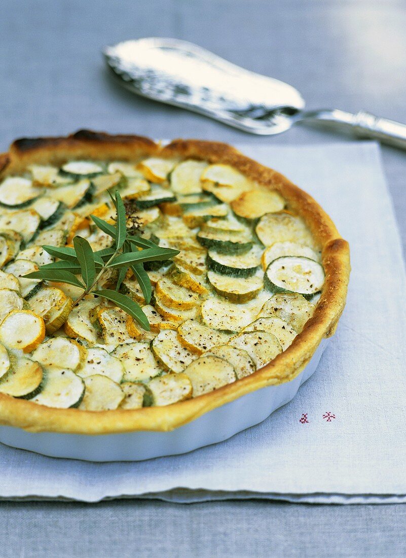 Courgette and goat's cheese tart