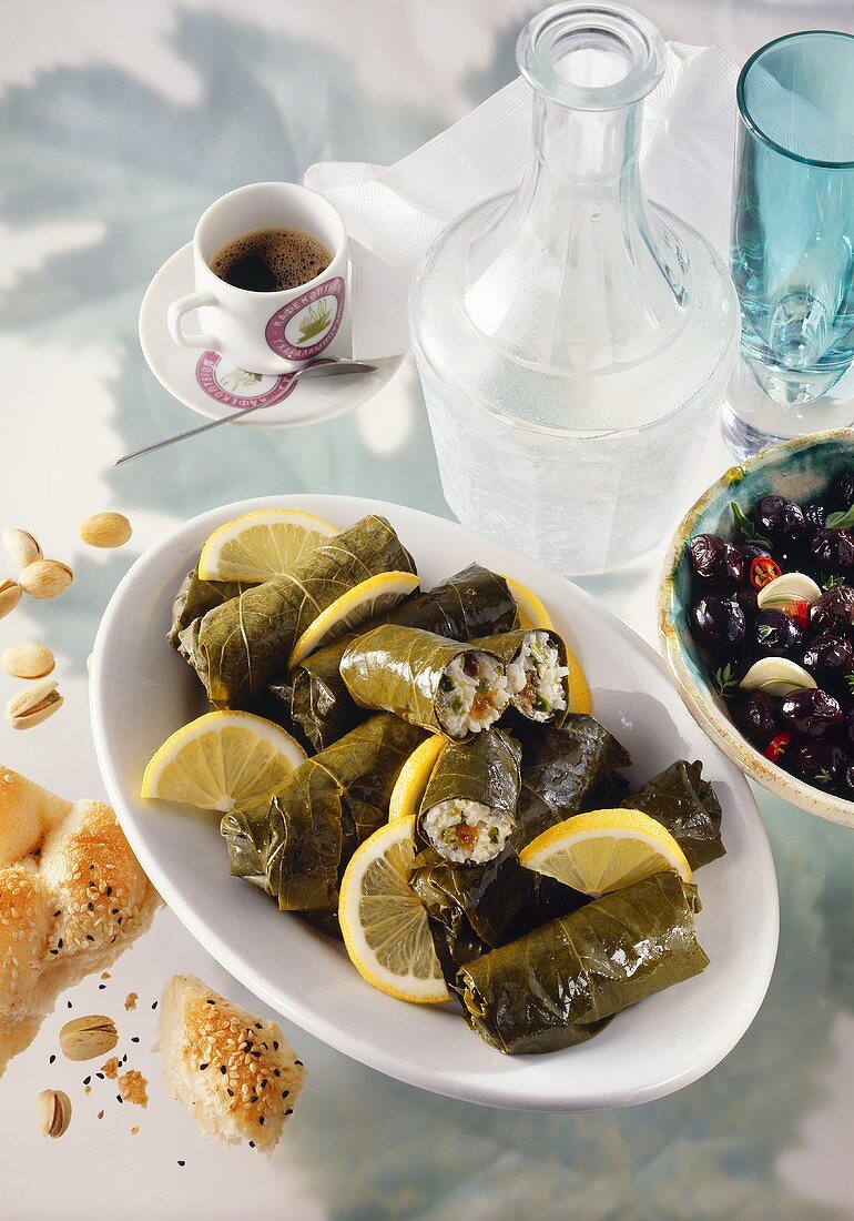 Dolmades (gefüllte Weinblätter, Griechenland)