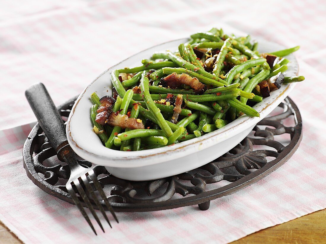 Green beans with bacon