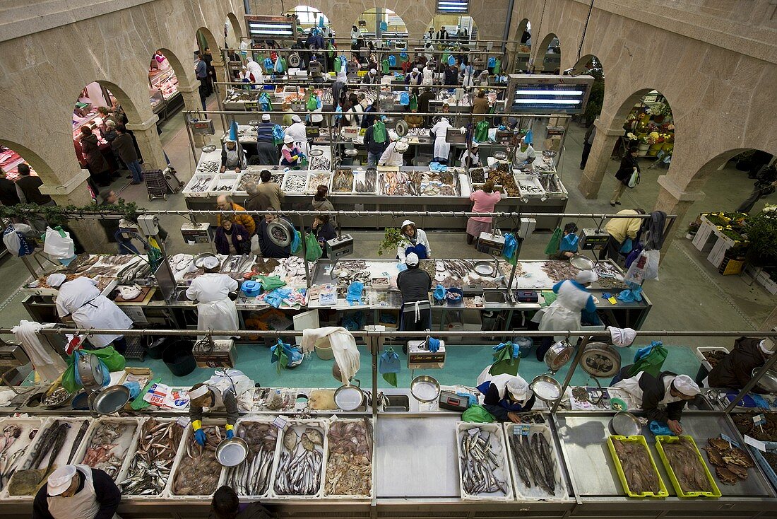Fischmarkt in Pontevedra, Spanien