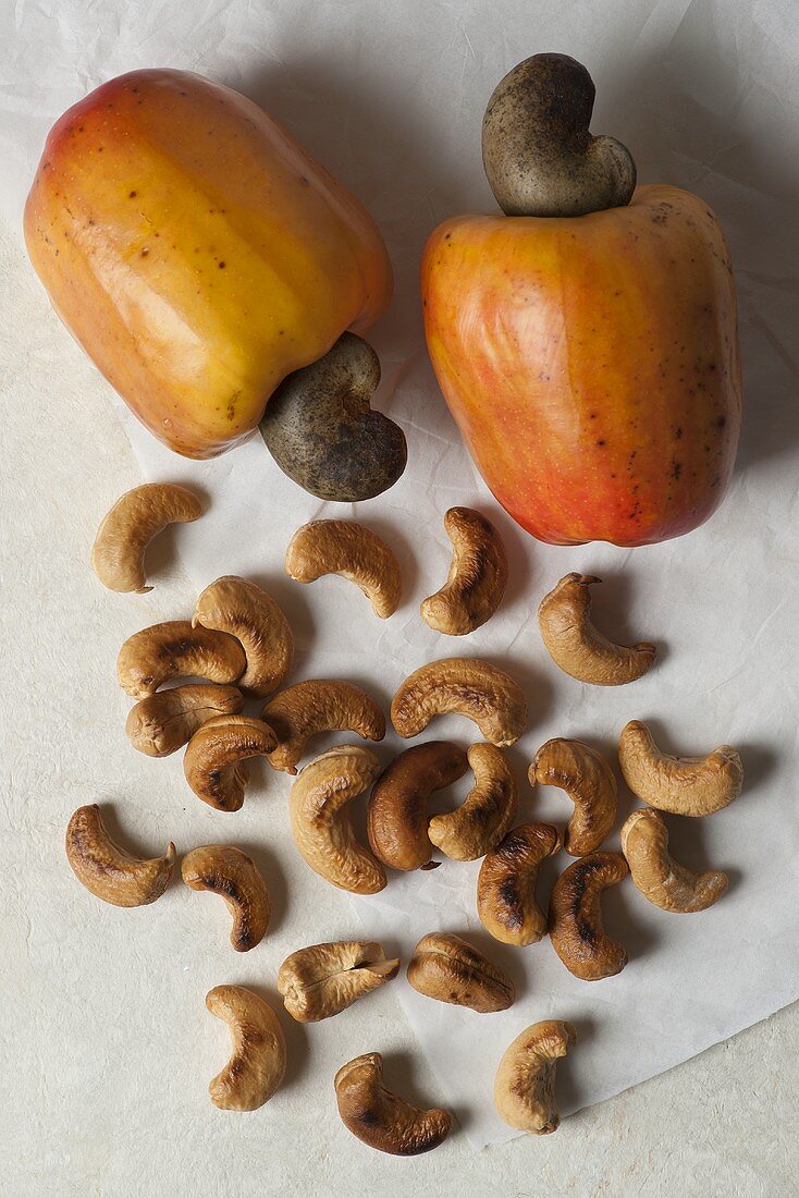 Cashew apples and cashew nuts