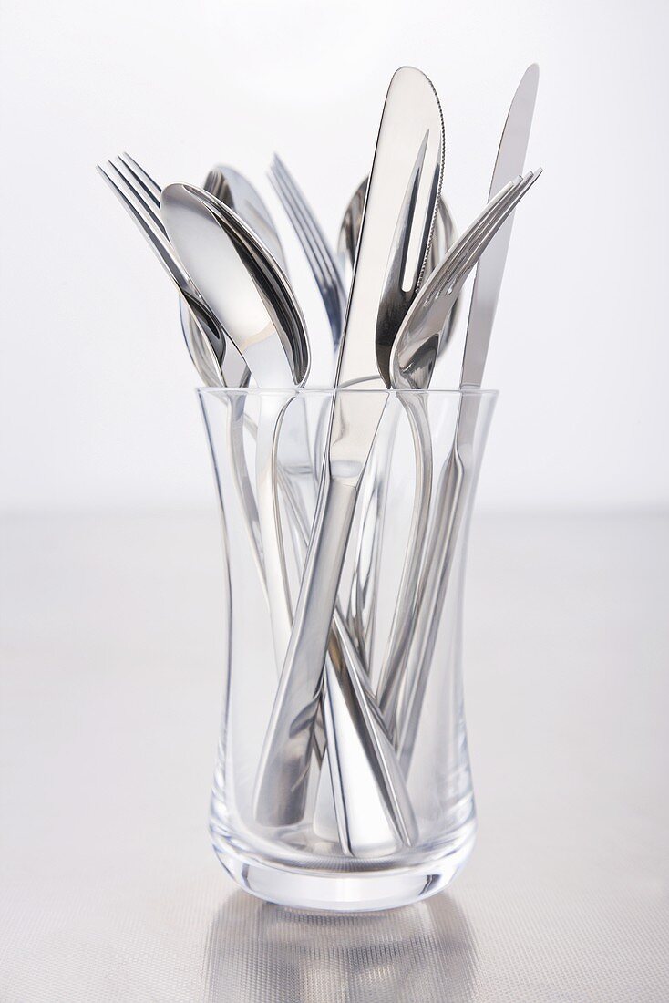 Cutlery in a glass
