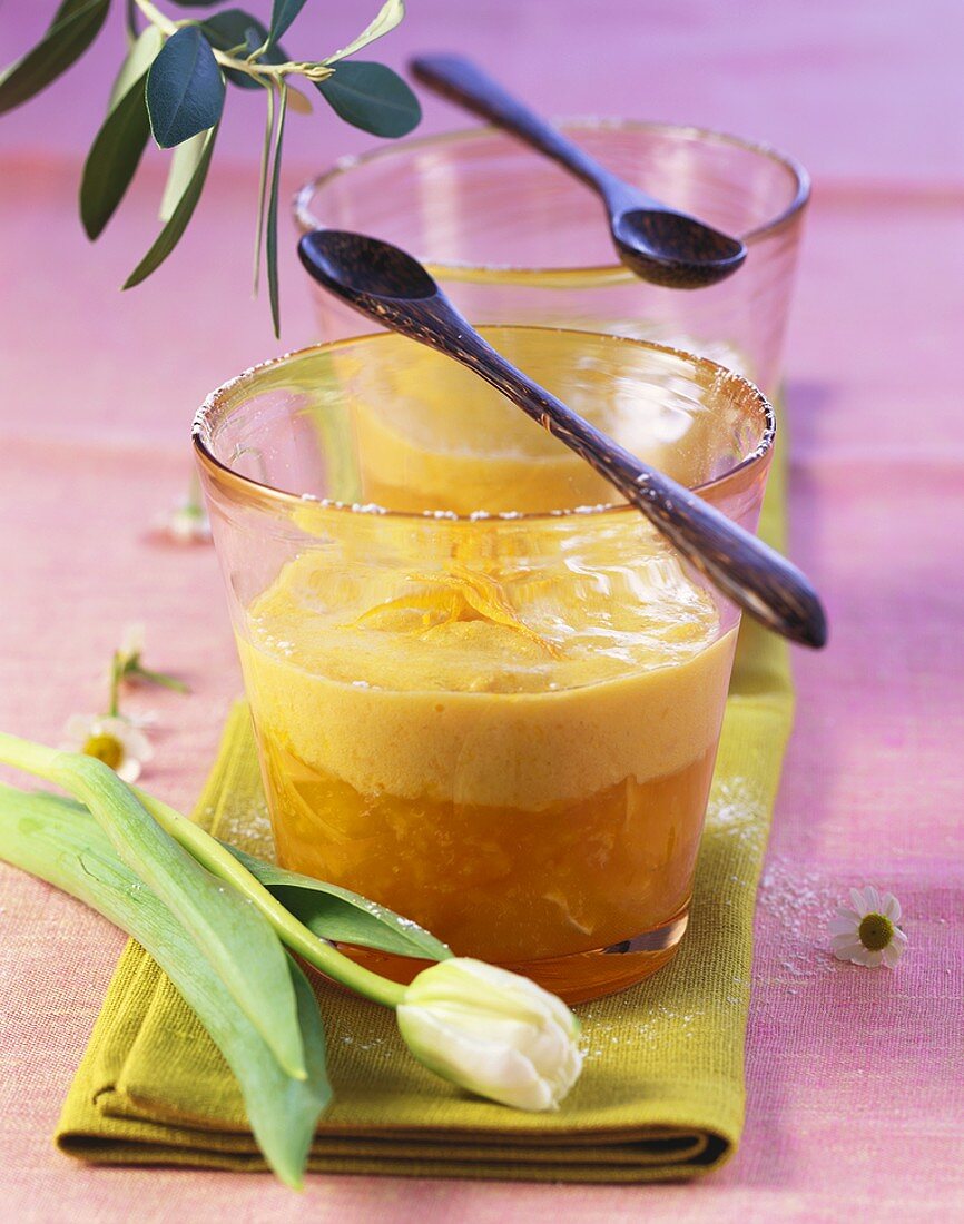 Zabaione mit Orangen