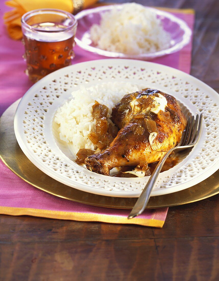 Hähnchencurry mit Reis