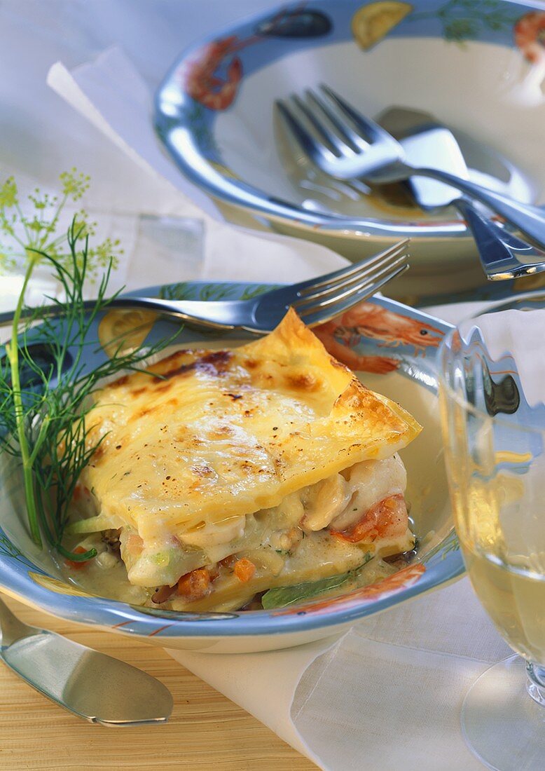 Fish and vegetable lasagne