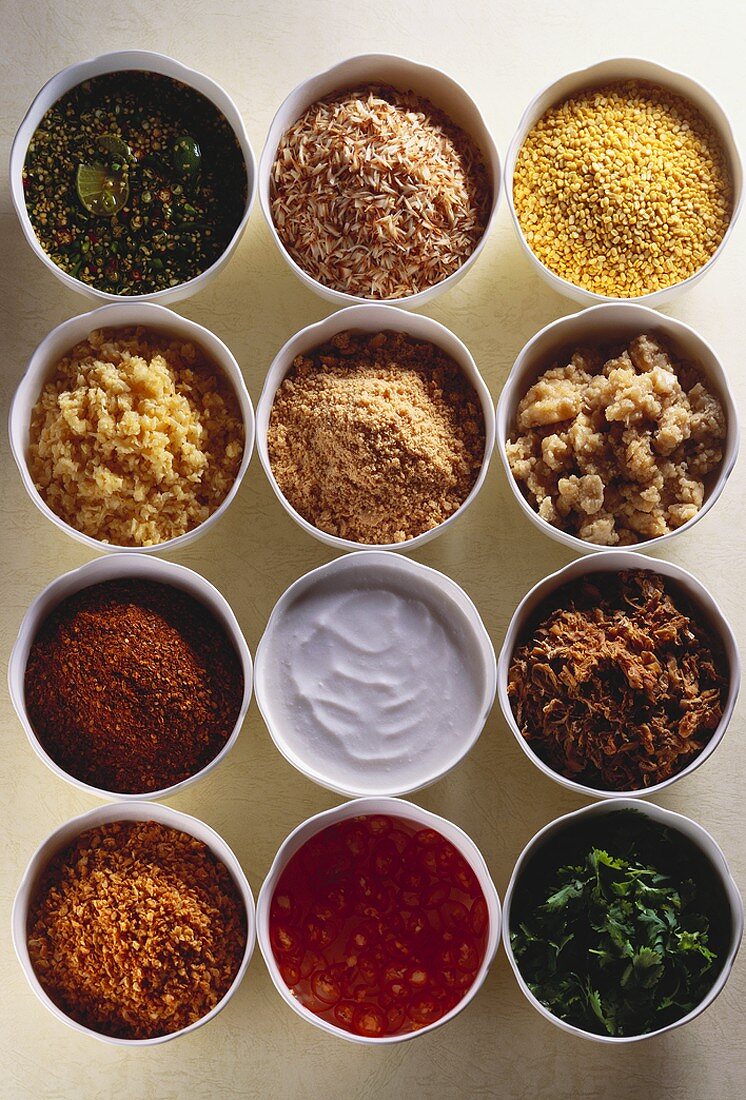 Spices, sauces and other ingredients for Asian cuisine