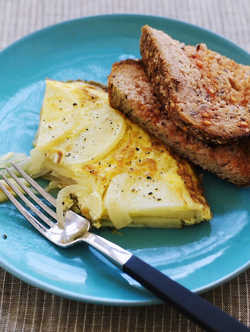 Kartoffeltortilla mit Tomatentoast