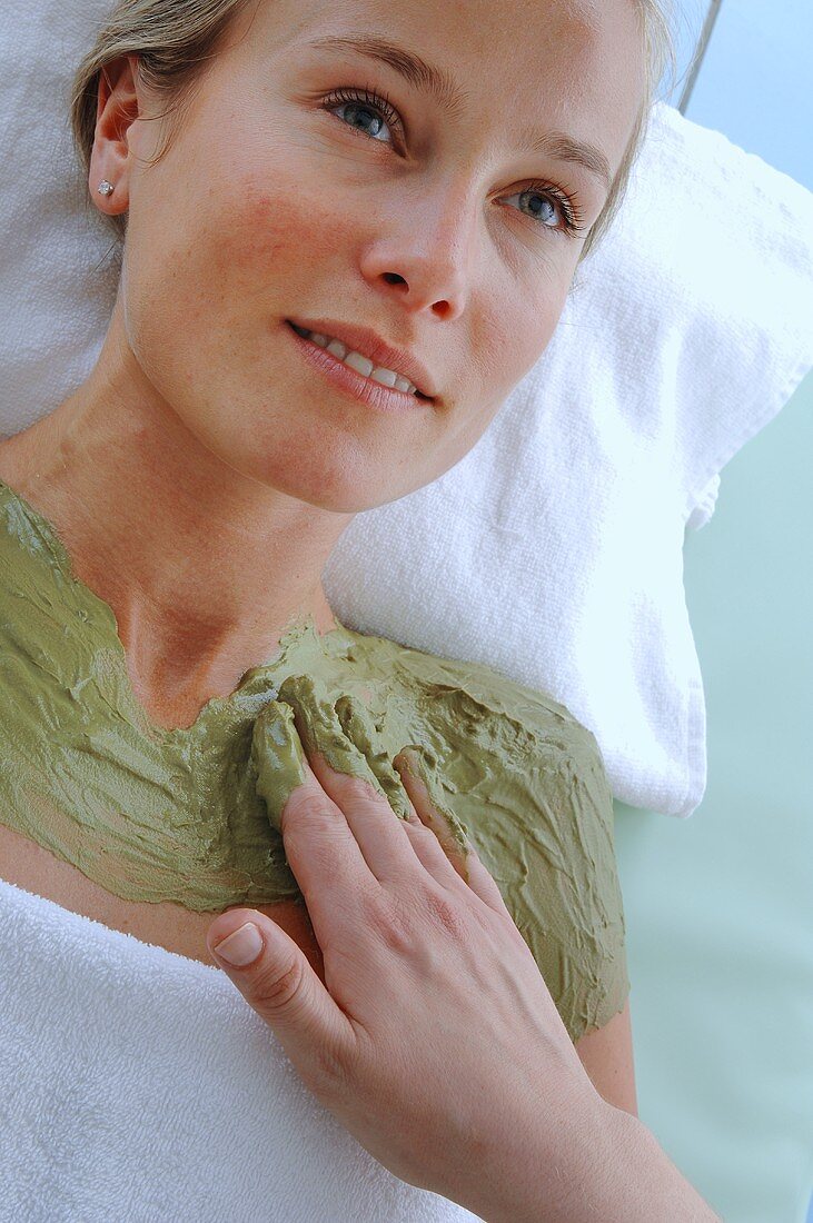 Woman having cosmetic treatment
