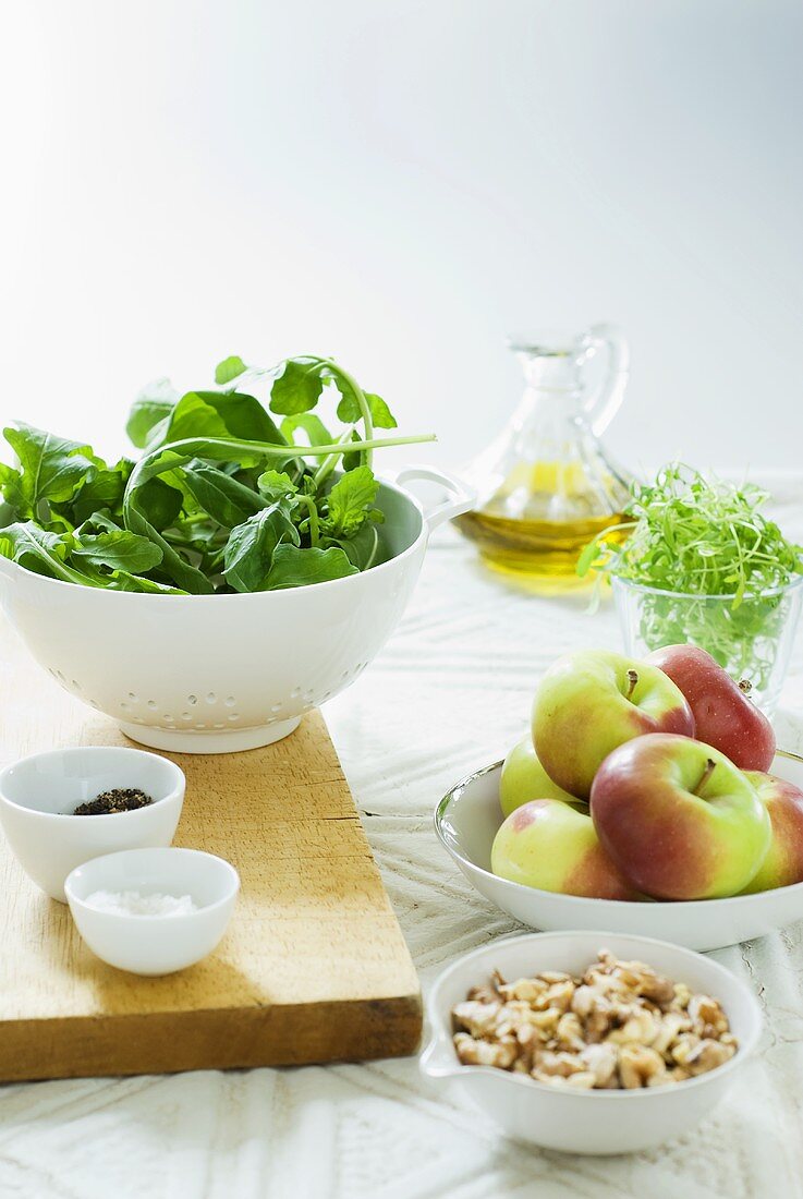 Various salad ingredients