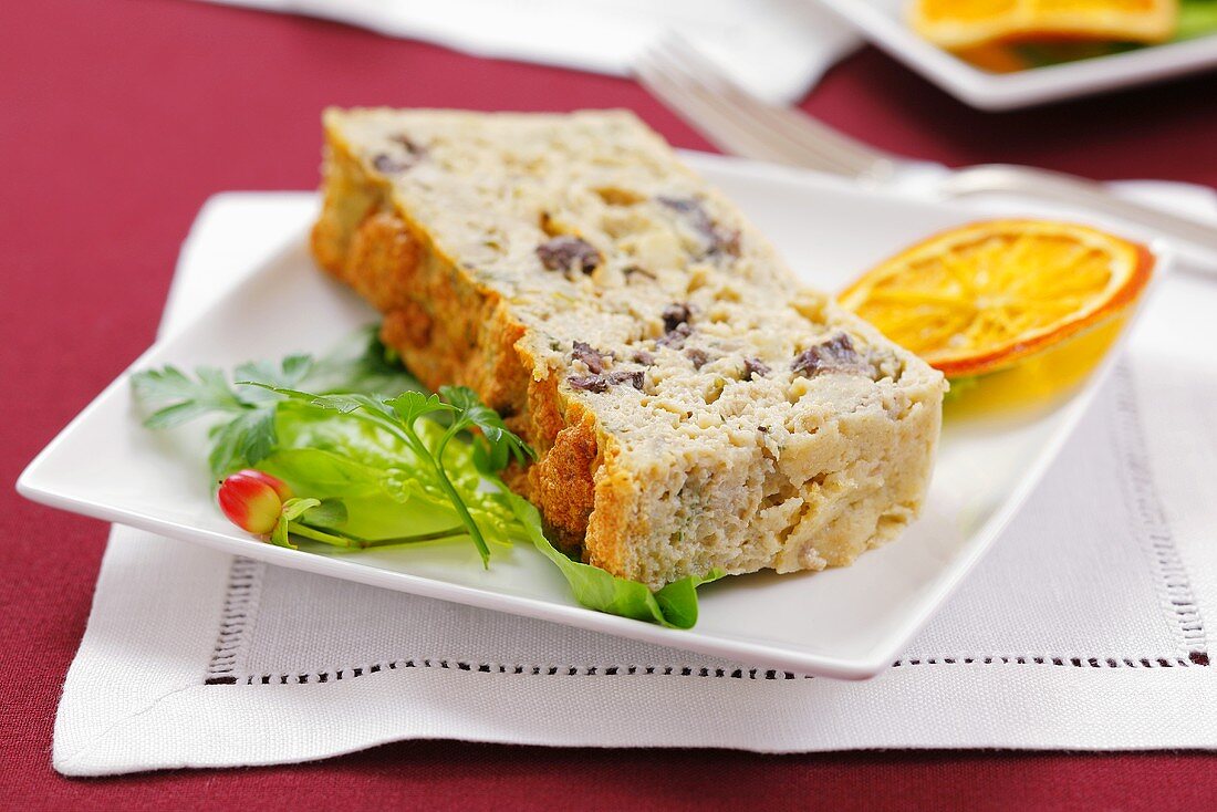 Mushroom terrine for Christmas