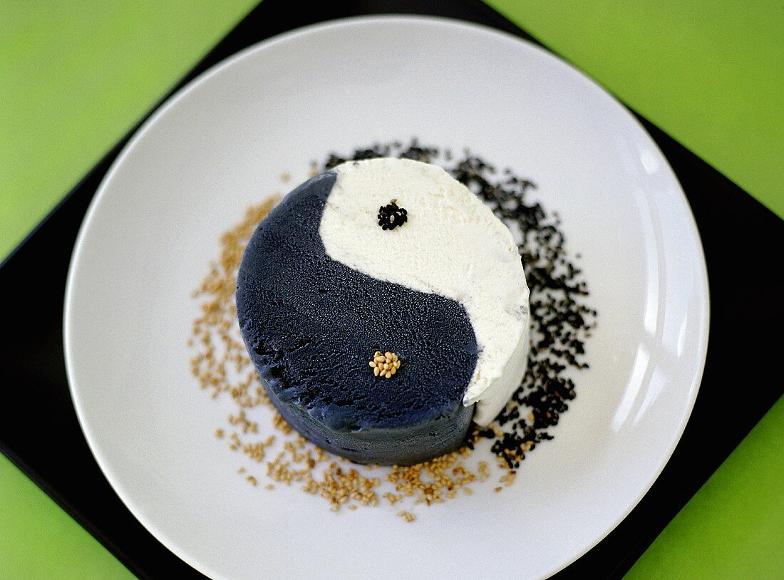 Black and white sesame ice cream (Asia)