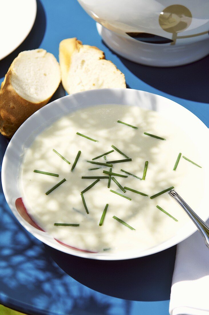 Vichyssoise (Kalte Kartoffel-Lauch-Suppe)