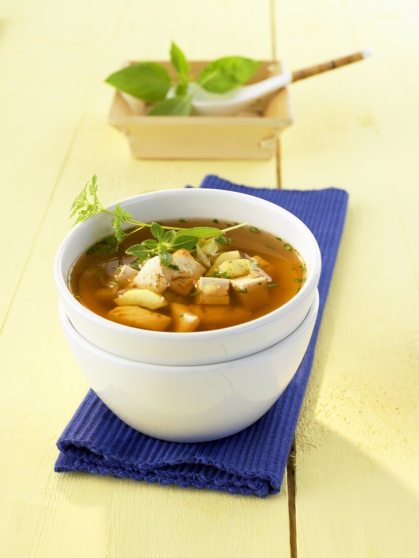 Fish soup with tofu