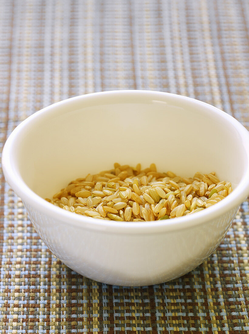 Brown rice in a bowl