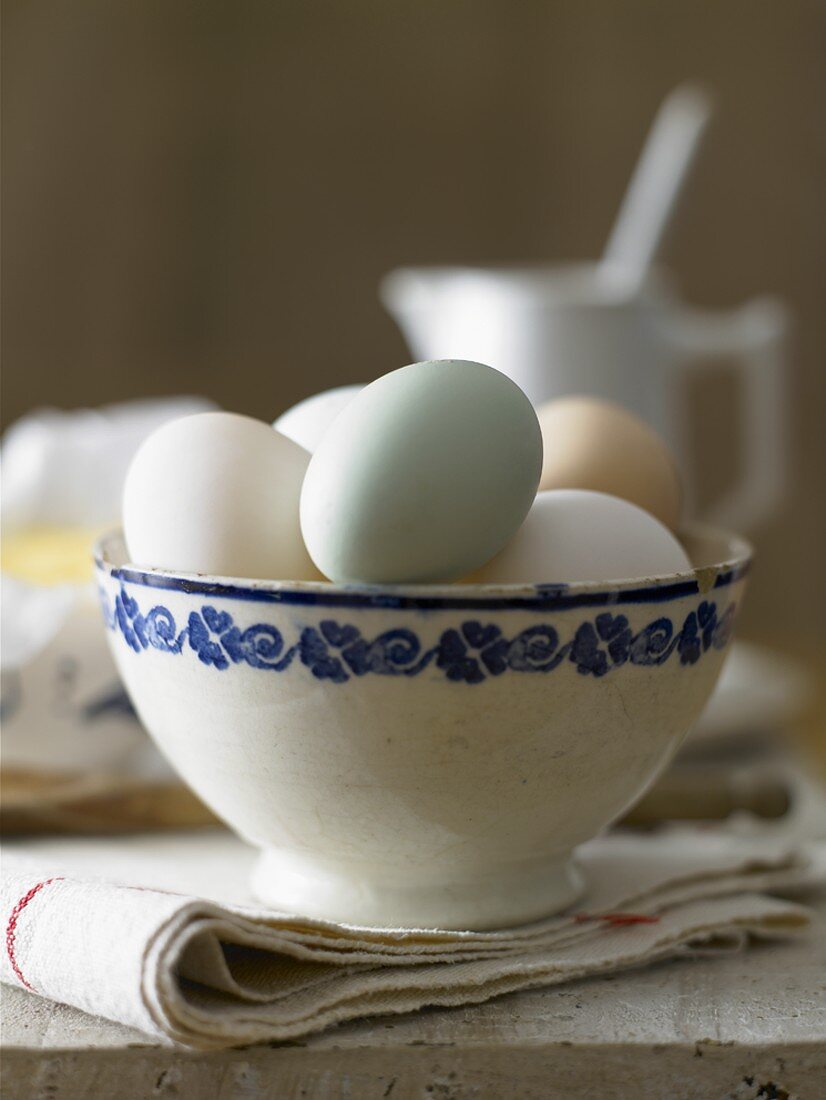 Ducks' eggs in a bowl