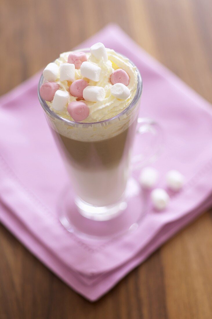 Cappuccino with marshmallows