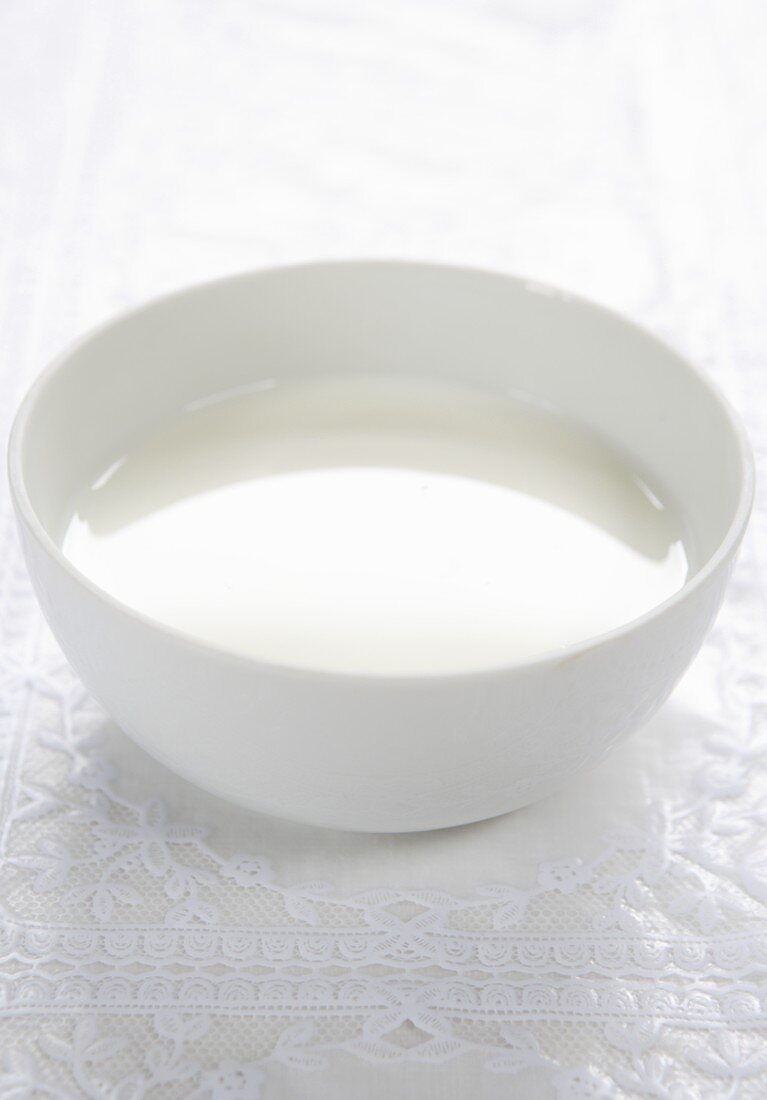 Milk in a bowl