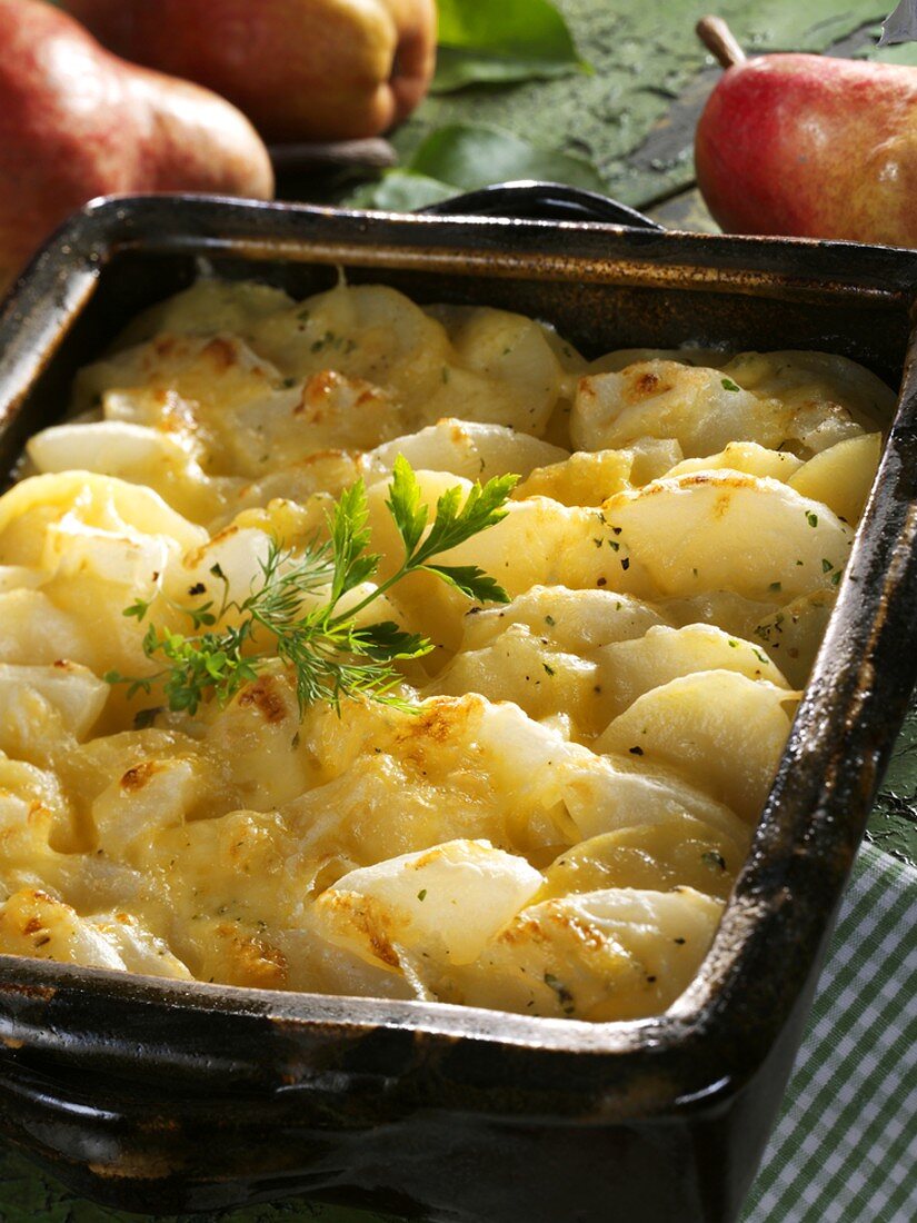 Kartoffel-Birnen-Gratin