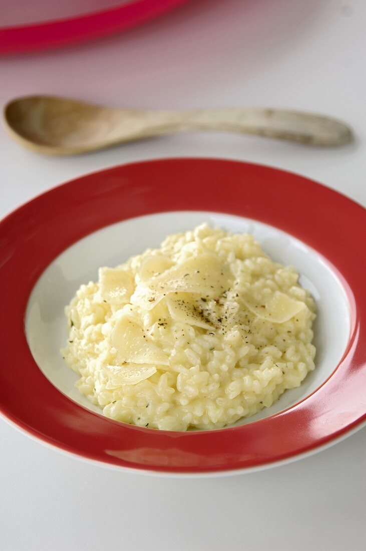 Risotto mit gehobeltem Parmesen