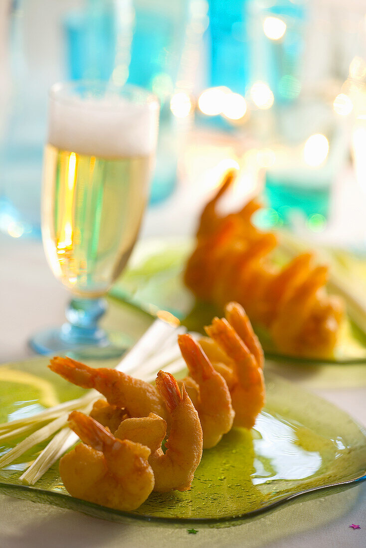 Fried prawns for New Year's Eve
