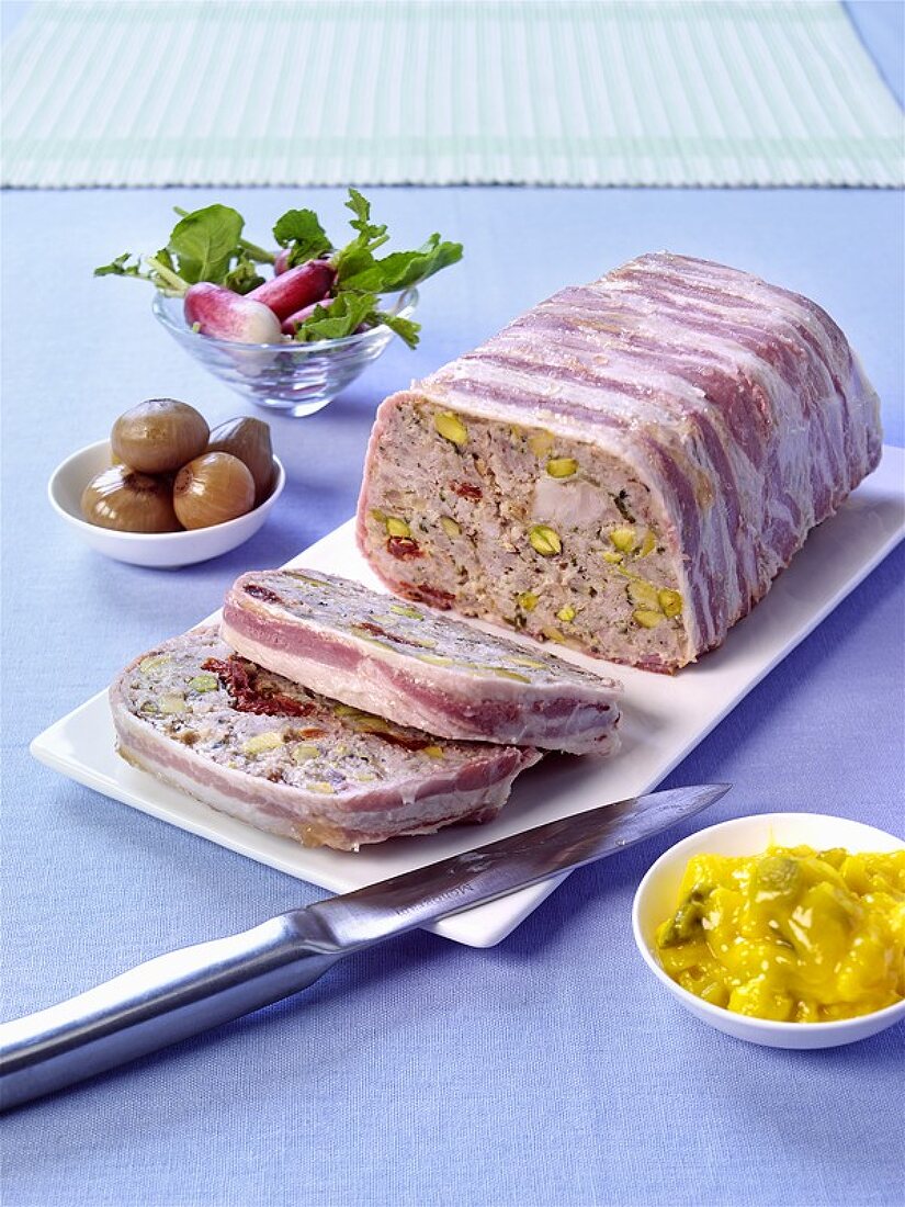 Meat terrine with pistachios