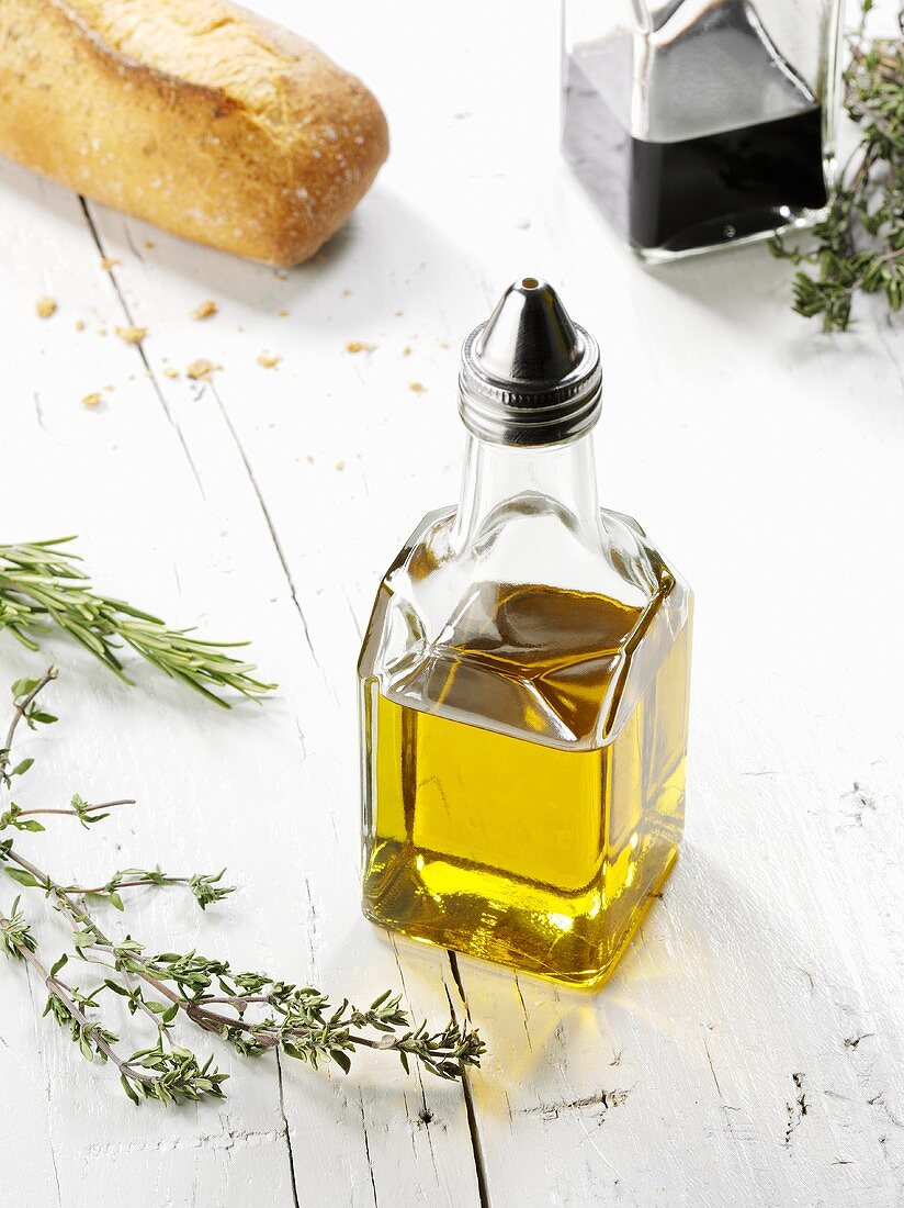 Olive oil, herbs, ciabatta and balsamic vinegar