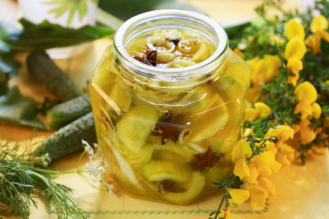 Honey-pickled cucumber