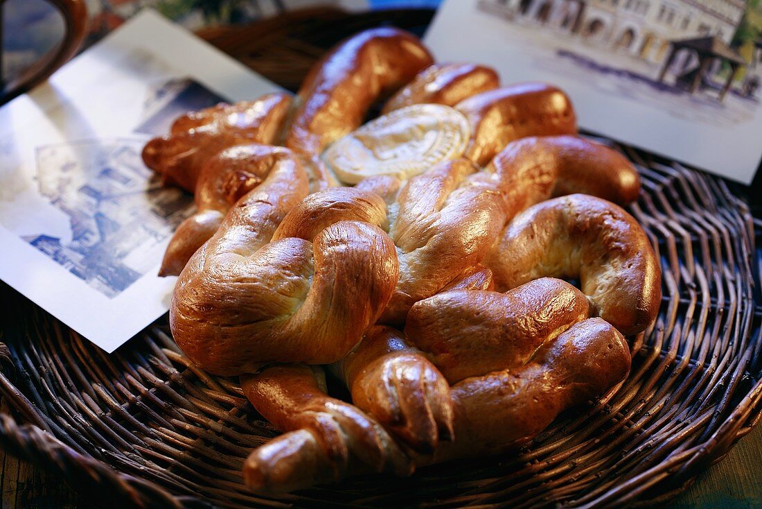 Kazimierski Kogut (Brot in Form eines Hahnes, Polen)
