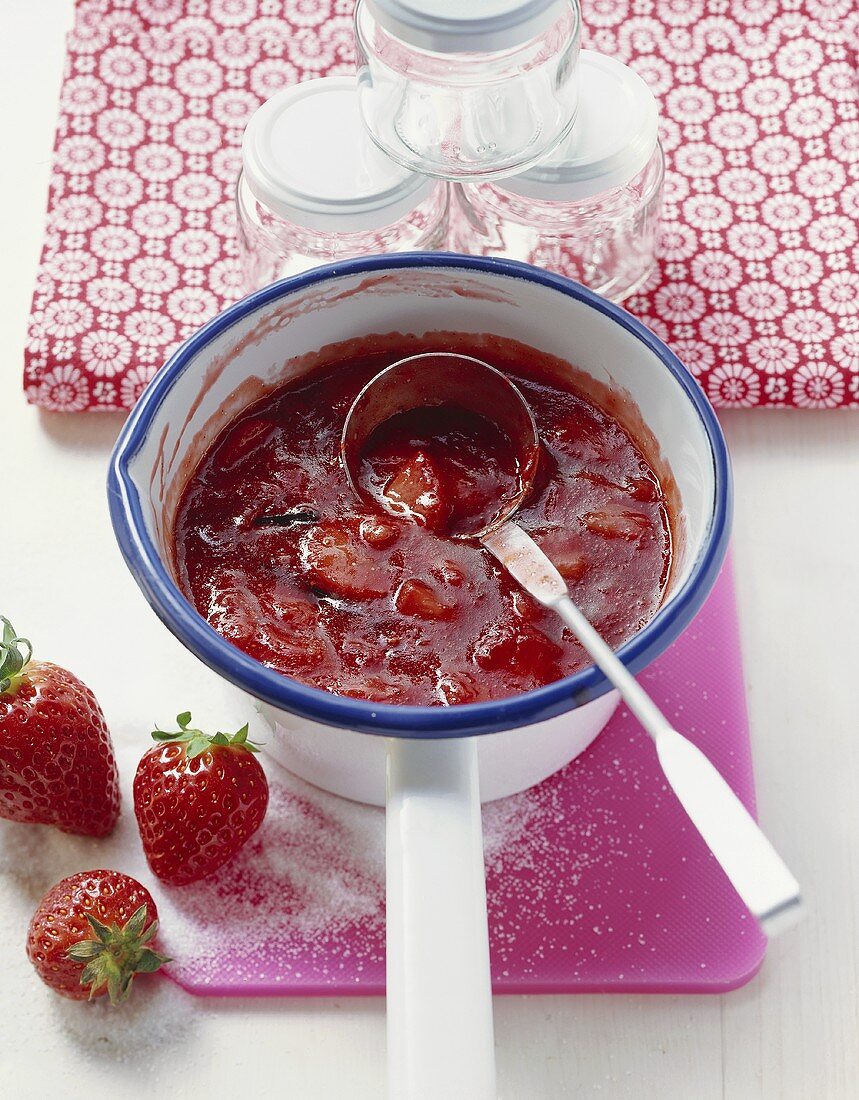 Home-made strawberry jam