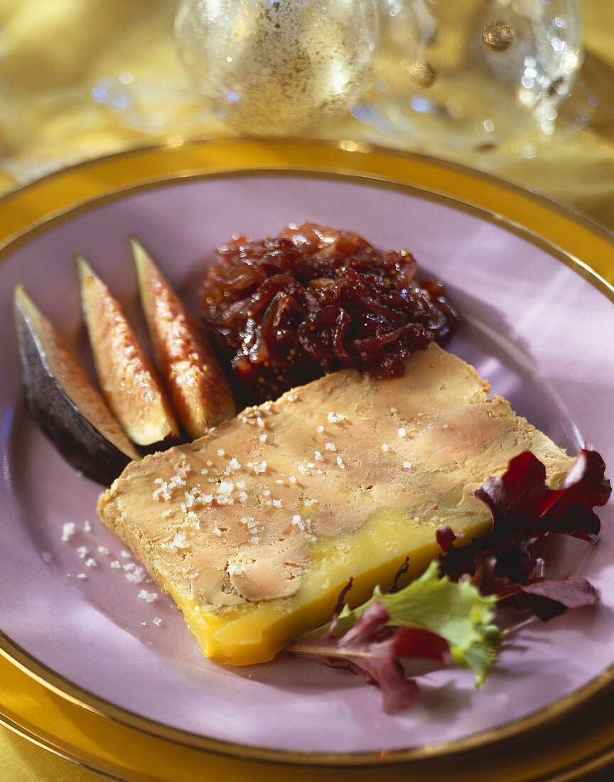 Foie Gras mit Zwiebelconfit und Feigen