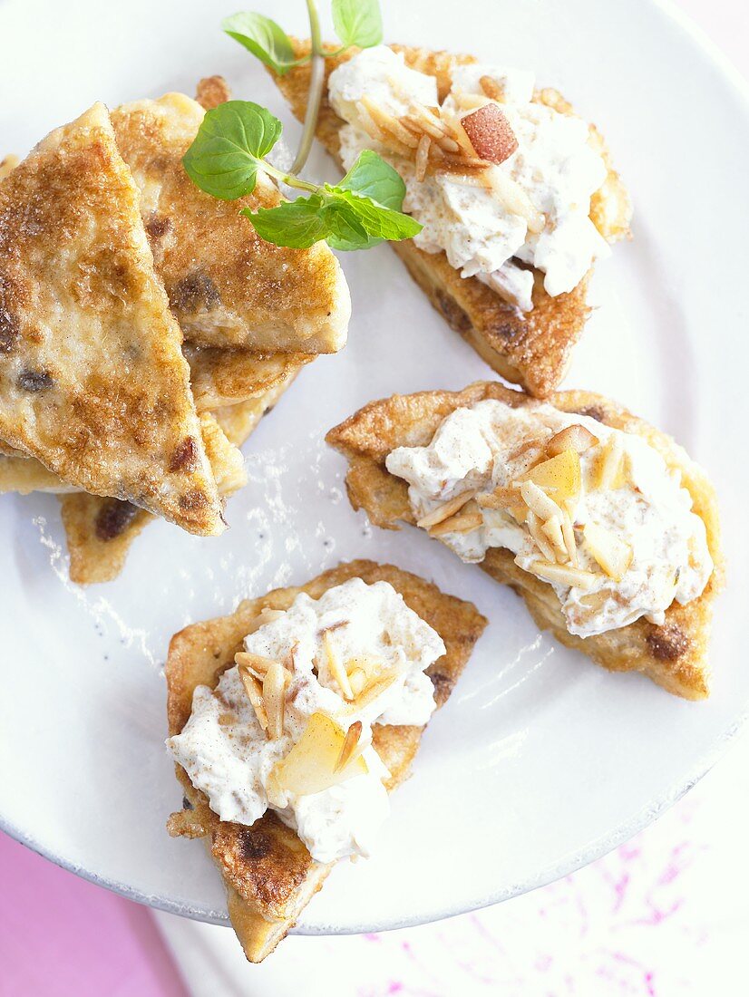 French toast with ricotta cream