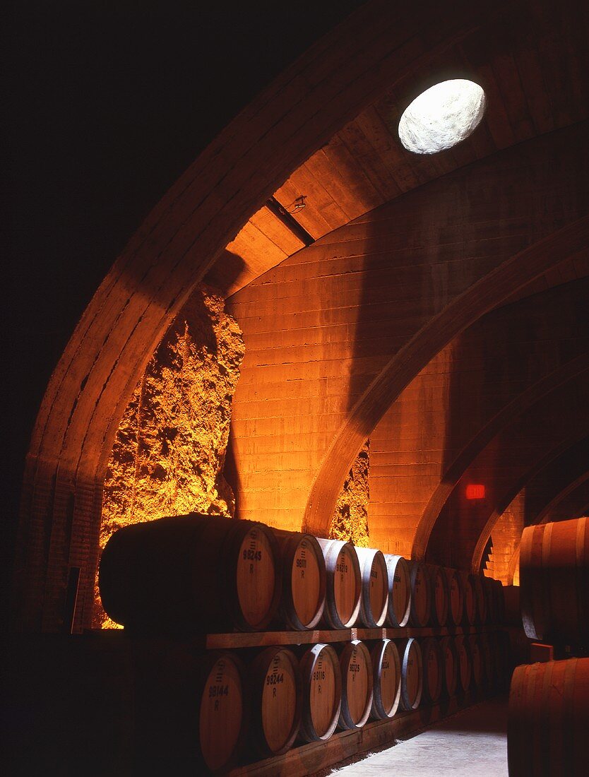 Wine cellar of Mission Hill Winery, British Columbia, Canada