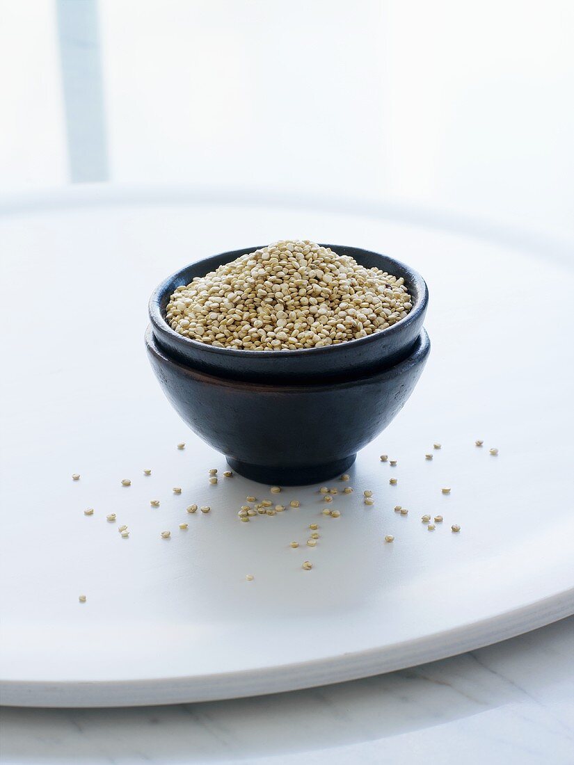 Quinoa in a small bowl