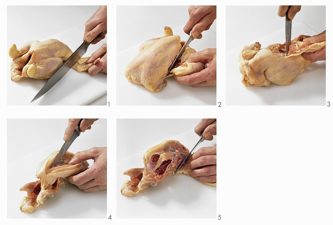 Jointing a chicken