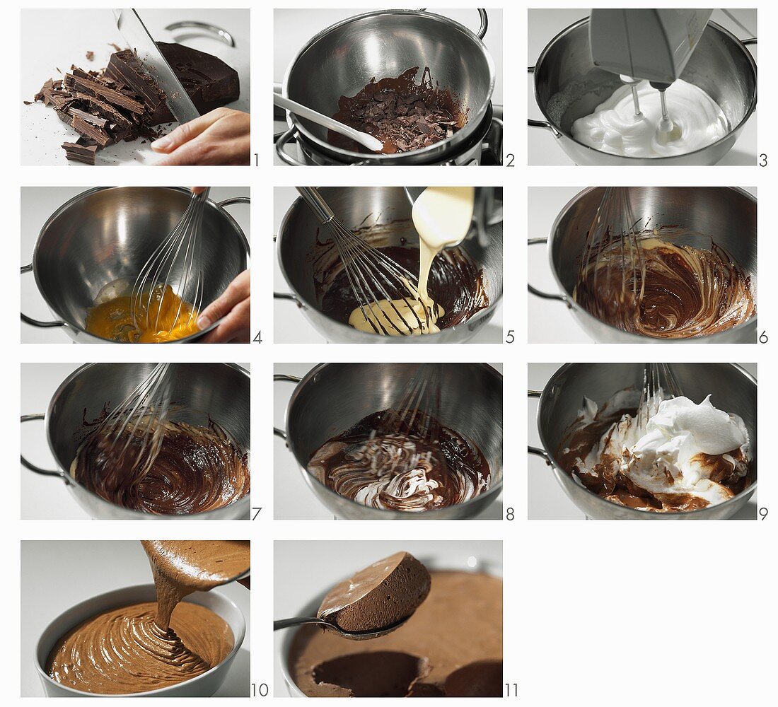 Making mousse au chocolat