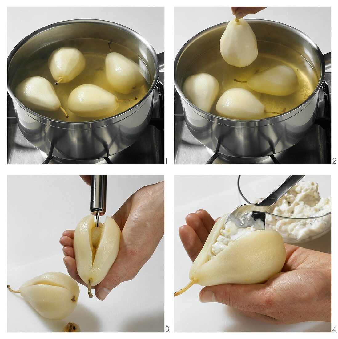 Preparing stuffed pears