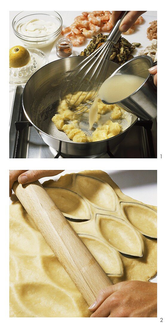 Making shortcrust pastry boats