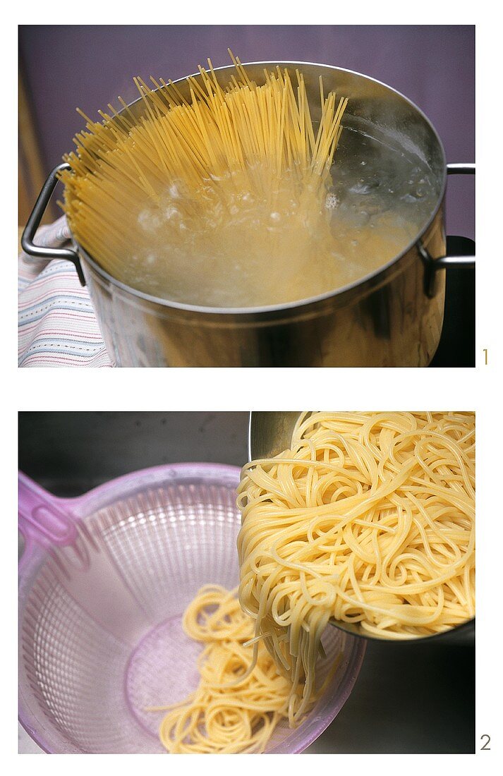Spaghetti Kochen