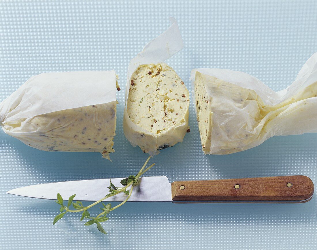Whole-grain mustard butter with thyme